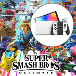 PACK CONSOLA NINTENDO SWITCH OLED BLANCO + VIDEOJUEGO SUPER SMASH BROS ULTIMATE
