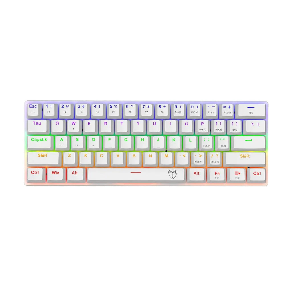 TECLADO T-DAGGER ARENA T-TGK321 | ESPAÑOL | MECANICO | SW-BROWN | RAINBOW | BLANCO