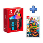 PACK CONSOLA NINTENDO SWITCH OLED NEON + VIDEOJUEGO MARIO 3D WORLD + BOWSER FURY