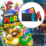 PACK CONSOLA NINTENDO SWITCH OLED NEON + VIDEOJUEGO MARIO 3D WORLD + BOWSER FURY