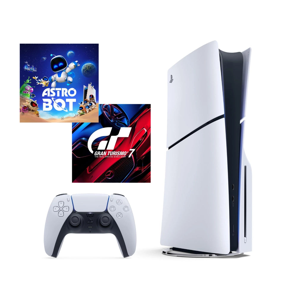 CONSOLA PLAYSTATION 5 SLIM CON LECTOR + ASTRO BOT+ GRAN TURISMO BUNDLE