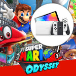 PACK CONSOLANINTENDO SWITCH OLED BLANCO + VIDEOJUEGO SUPER MARIO ODYSSEY + MICA GLASS PARA SWITCH