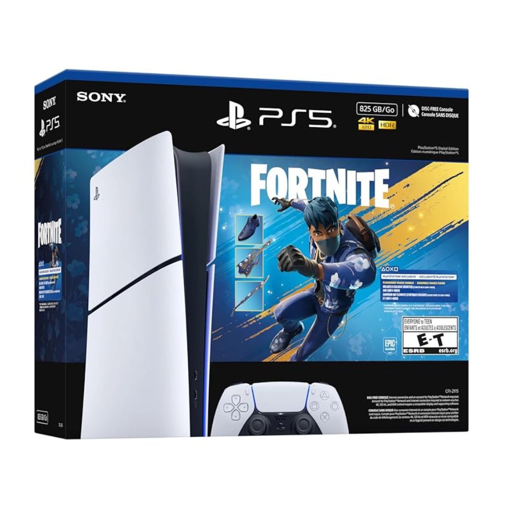 CONSOLA PLAYSTATION 5 SLIM DIGITAL + FORTNITE FLOWERING CAOS