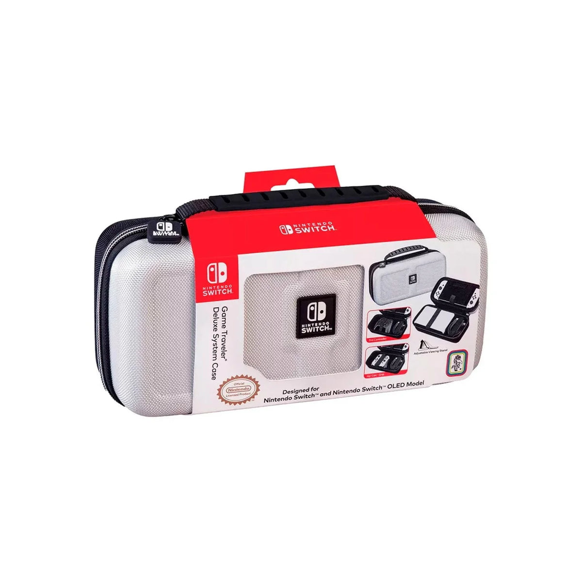 ESTUCHE PLUS SIZE GAME TRAVELER DELUXE TRAVEL CASE NINTENDO SWITCH BLANCO