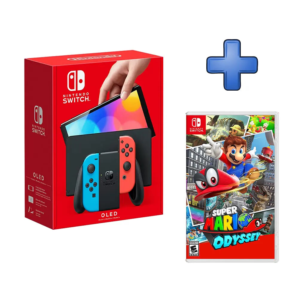 PACK CONSOLA NINTENDO SWITCH OLED + VIDEOJUEGO MARIO ODYSSEY