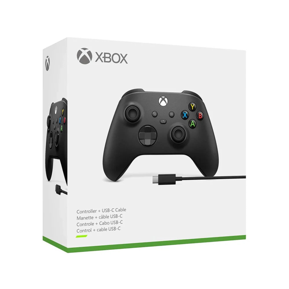 MANDO XBOX ONE INALÁMBRICO NEGRO CON CABLE