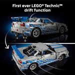LEGO Technic 2 Fast 2 Furious Nissan Skyline GT-R (R34) Coche - Kit de bricolaje y juego de construcción para adultos - Modelo coleccionable de corredor callejero con función de derrape