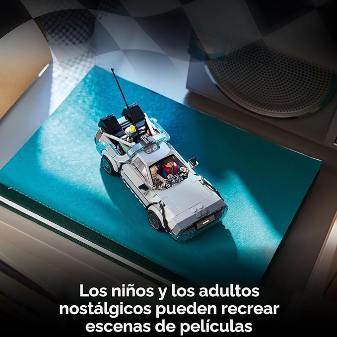 LEGO Speed Champions Máquina del Tiempo de Regreso al Futuro - Juguete de construcción para niños, juguete de coche de simulación y exhibición con 2 modos de construcción para niños y niñas 77256