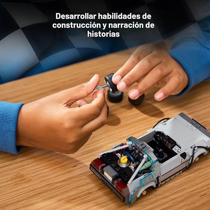 LEGO Speed Champions Máquina del Tiempo de Regreso al Futuro - Juguete de construcción para niños, juguete de coche de simulación y exhibición con 2 modos de construcción para niños y niñas 77256