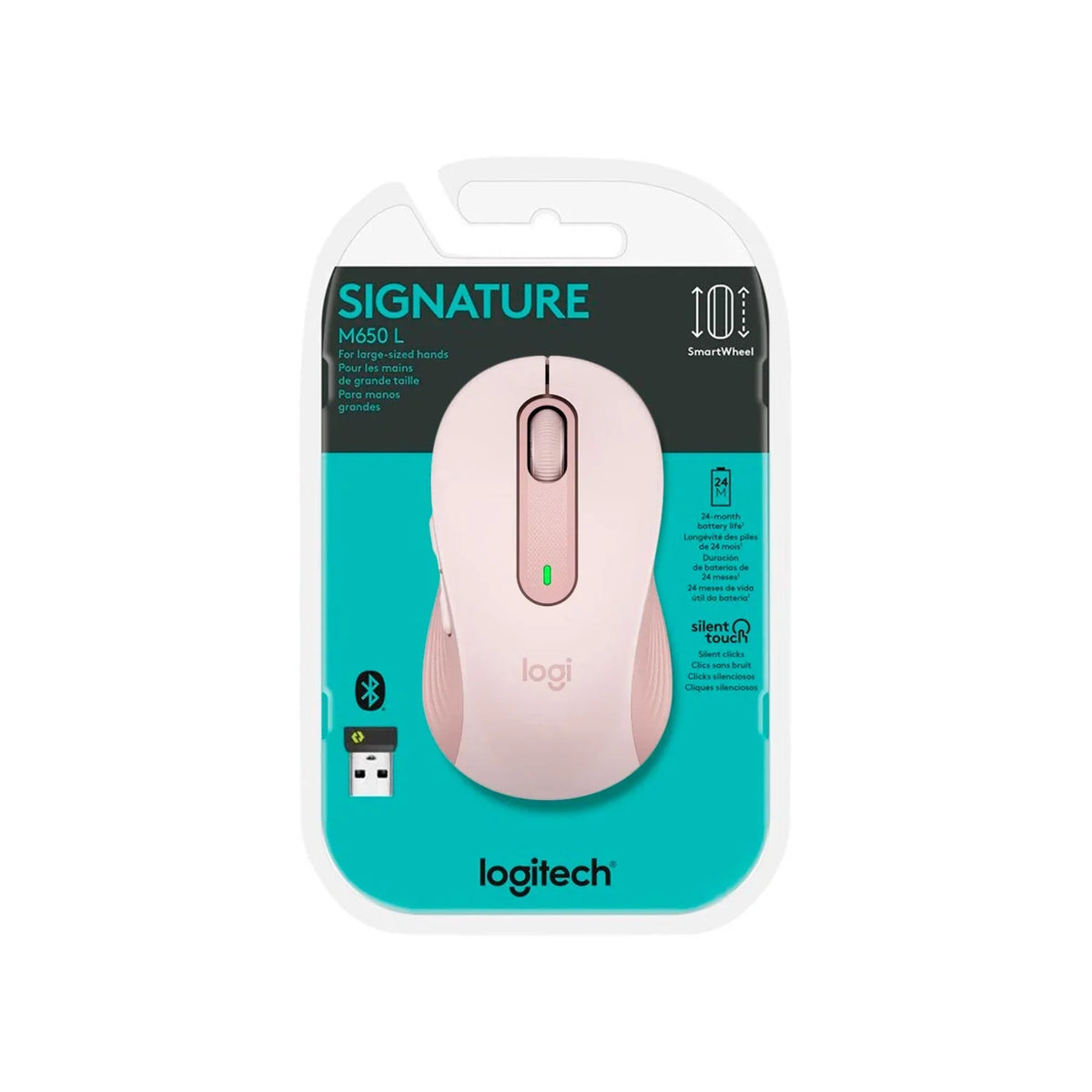 MOUSE LOGITECH SIGNATURE M650 SILENT INALÁMBRICO ROSA