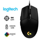 MOUSE LOGITECH G203 LIGHTSYNC | 8,000 DPI | RGB | NEGRO