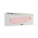 COMBO TECLADO LOGITECH + MOUSE MK470 INALÁMBRICO SLIM USB ROSA